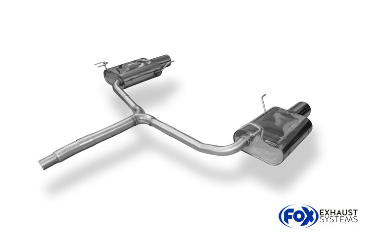 Fox Sportuitlaat Achterdemper rechts/links voor Honda Accord VIII CU1/CW1 Sedan &amp; Tourer - 1x100 Type 12 Rechts/Links