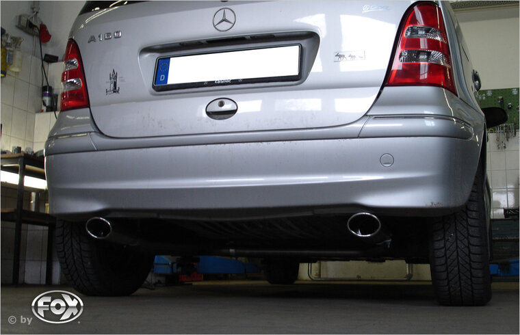 Fox Sportuitlaat Mercedes A-Klasse 168 uitlaatsysteem rechts/links voor originele achterdemper - 106x71 type 32 rechts/links