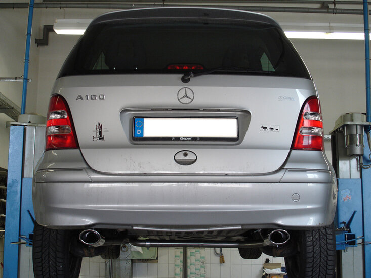 Fox Sportuitlaat Mercedes A-Klasse 168 uitlaatsysteem rechts/links voor originele achterdemper - 106x71 type 32 rechts/links