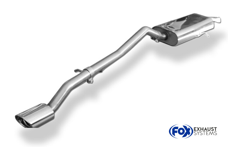 Fox Sportuitlaat Mercedes A-Klasse W169 achterdemper - 115x85 Type 33 - Voor voertuigen met ovale originele uitlaat