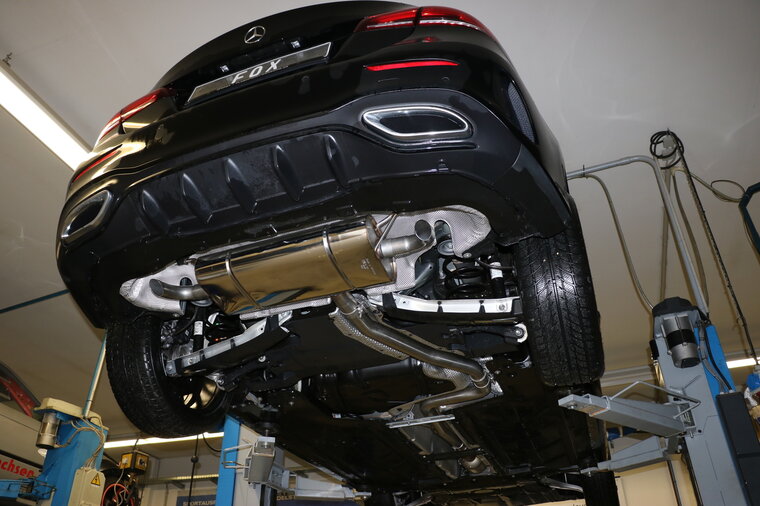 Fox Sportuitlaat Mercedes A-Klasse - 177 - Multilink-as, dwarsgeplaatste achterdemper, uitlaat rechts/links