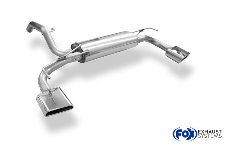 Fox Sportuitlaat Opel Adam achterdemper, dwarsuitgang rechts/links - 145x65 type 59 rechts/links