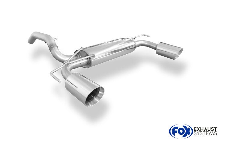 Fox Sportuitlaat Opel Adam S achterdemper, dwarsuitlaat rechts/links - 1x100 type 25 rechts/links