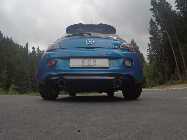 Fox Sportuitlaat Opel Adam S achterdemper, dwarsuitlaat rechts/links - 1x100 type 25 rechts/links