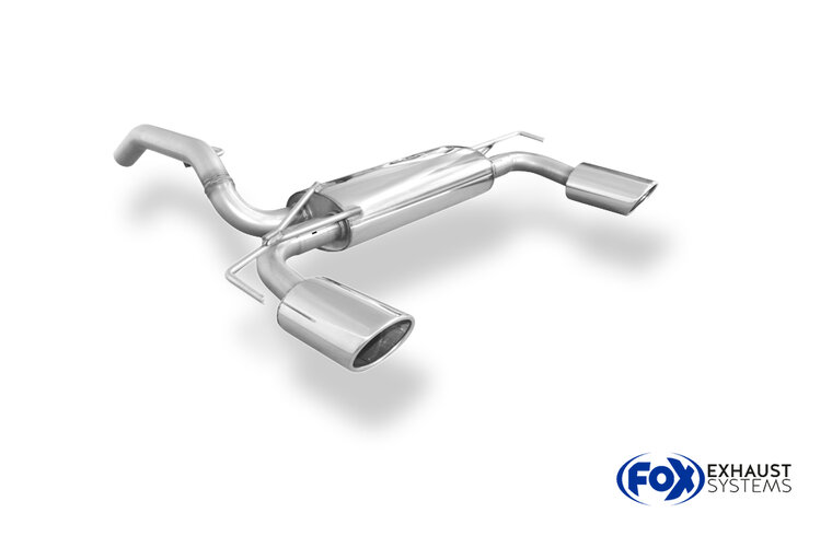 Fox Sportuitlaat Opel Adam S achterdemper, dwarsuitlaat rechts/links - 115x85 type 44 rechts/links