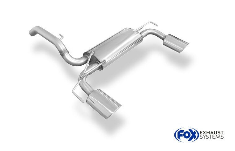 Fox Sportuitlaat Opel Adam S achterdemper, dwarsuitlaat rechts/links - 115x85 type 44 rechts/links