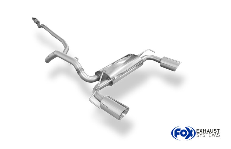 Fox Sportuitlaat Opel Adam S achterdemper, dwarsuitlaat rechts/links - 115x85 type 44 rechts/links