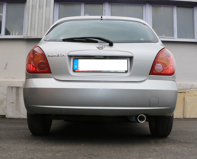 Fox Sportuitlaat Nissan Almera - N16 Hatchback Achterdemper - 1x80 Type 13