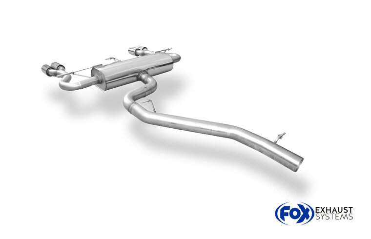 Fox Sportuitlaat Seat Altea XL 5P - 4x4 Freetrack dwarsgeplaatste achterdemper, uitlaat rechts/links - 2x76 Type 16 rechts/links