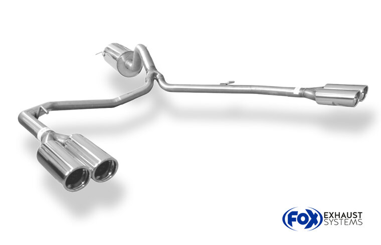 Fox Sportuitlaat VW Amarok 4x4 achterdemper, rechter/linker uitgang - 2x80 Type 17 rechts/links