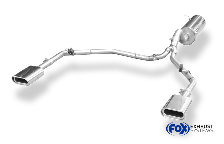Fox Sportuitlaat VW Amarok 4x4 achterdemper, rechter/linker uitlaat - 160x80 type 53 rechts/links