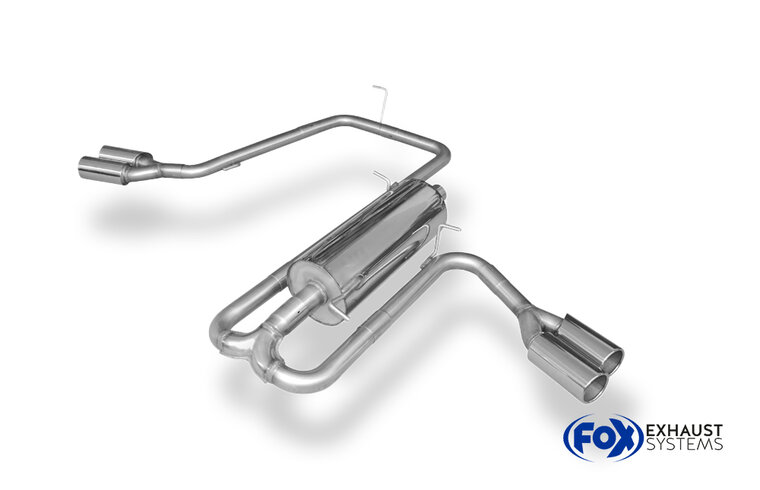 Fox Sportuitlaat VW Amarok 4x4 - zonder treeplanken, achterdemper met zij-uitlaten aan de linker- en rechterkant van het voertuig - 2x90 Type 12 rechts/links