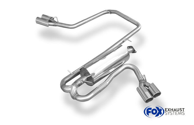 Fox Sportuitlaat VW Amarok 4x4 - zonder treeplanken, achterdemper met zij-uitlaat aan de linker- en rechterkant van het voertuig - 2x115x85 type 38 rechts/links