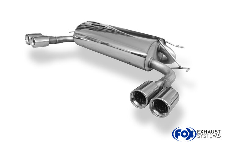 Fox Sportuitlaat Opel Antara achterdemper, dwarsuitgang rechts/links - 2x80 type 13 rechts/links
