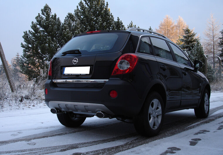 Fox Sportuitlaat Opel Antara achterdemper, dwarsuitgang rechts/links - 140x90 type 33 rechts/links