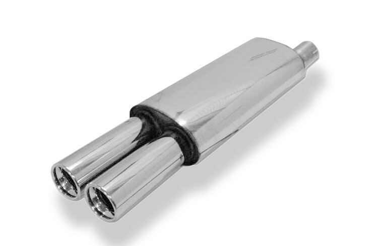 Fox Sportuitlaat Opel Astra F-CC achterdemper, 1-puntsophanging - 2x80 Type 13