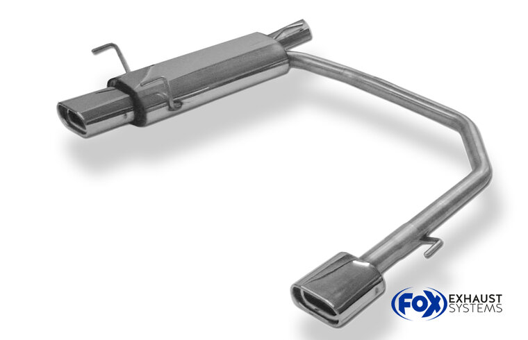 Fox Sportuitlaat Opel Astra F-CC achterdemper, uitlaat rechts/links, 3-puntsophanging - 135x80 type 53 rechts/links