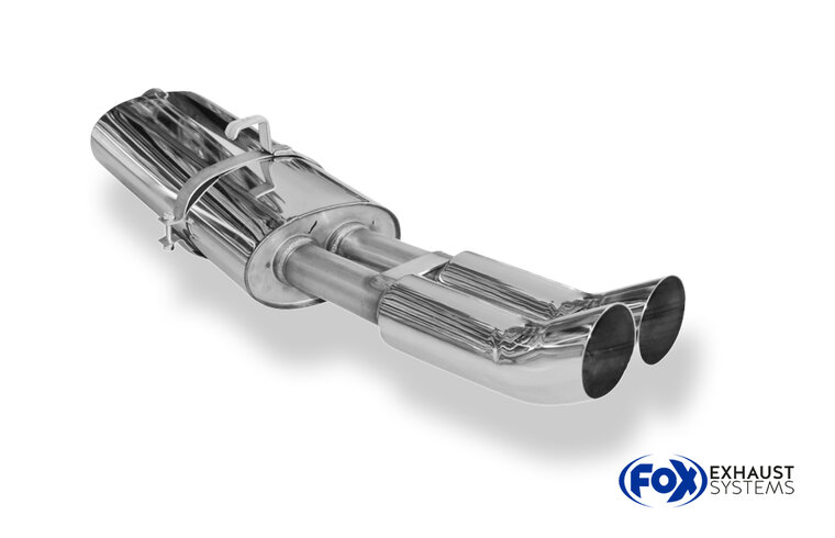 Fox Sportuitlaat Opel Astra F Sedan Achterdemper 1-punts montage - 2x76 Type 18