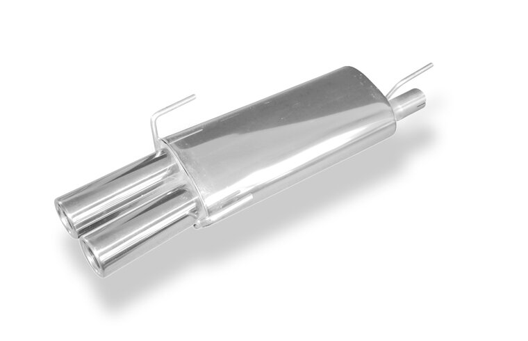 Fox Sportuitlaat Opel Astra F-CC achterdemper, 3-punts ophanging - 2x80 type 13