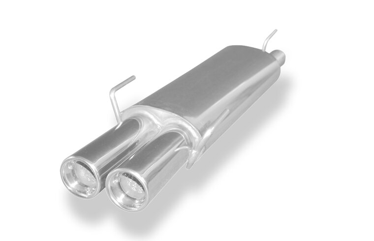 Fox Sportuitlaat Opel Astra F-CC achterdemper, 3-punts ophanging - 2x80 type 13