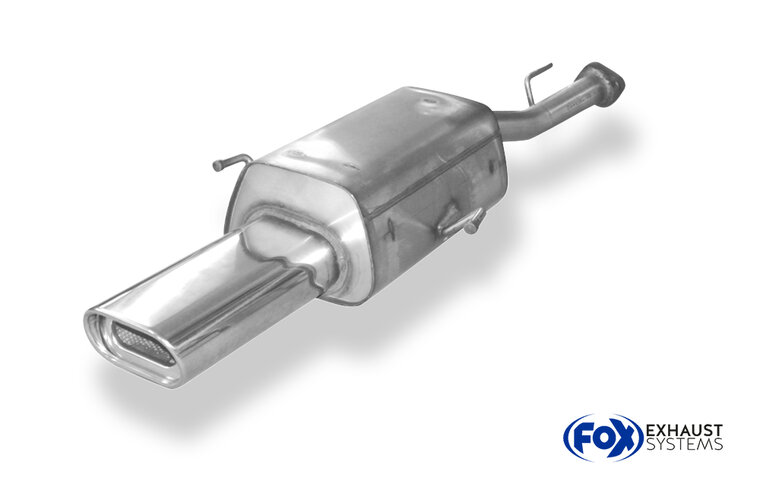 Fox Sportuitlaat Opel Astra G Coup&eacute; achterdemper met enkele uitlaat, compatibel met originele VSD - 135x80 Type 53