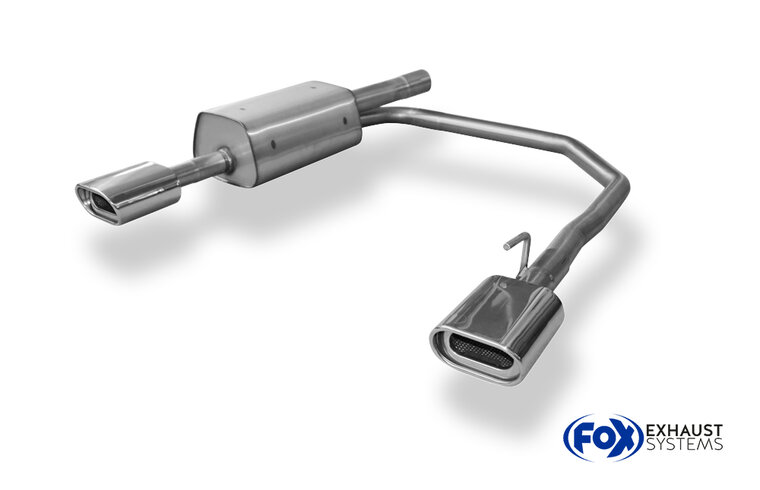 Fox Sportuitlaat Opel Astra G Coup&eacute;/Cabriolet Achterdemper Uitlaat Rechts/Links &Oslash;63,5mm - 135x80 Type 53 Rechts/Links