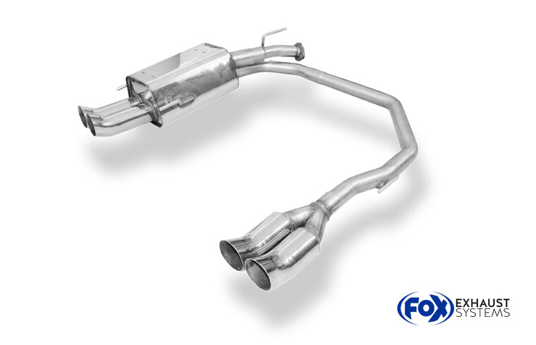Fox Sportuitlaat Opel Astra G-CC Hatchback Achterdemper Rechts/Links Uitlaat - 2x76 Type 18 Rechts/Links