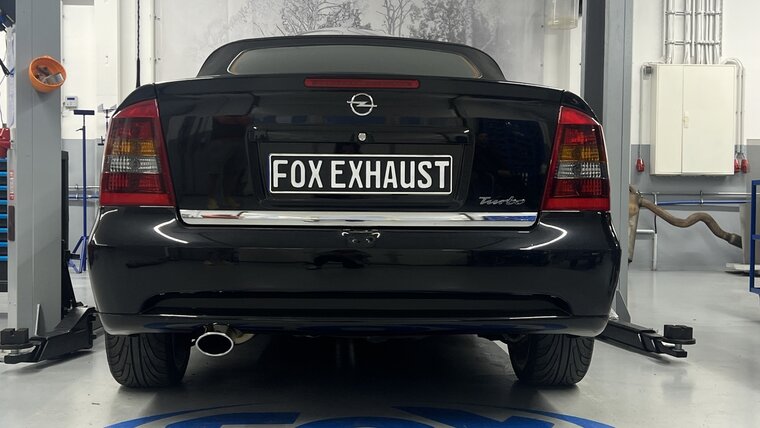 Fox Sportuitlaat Opel Astra G Coup&eacute; Turbo enkelvoudige uitlaatdemper &Oslash;70mm - 115x85 Type 32
