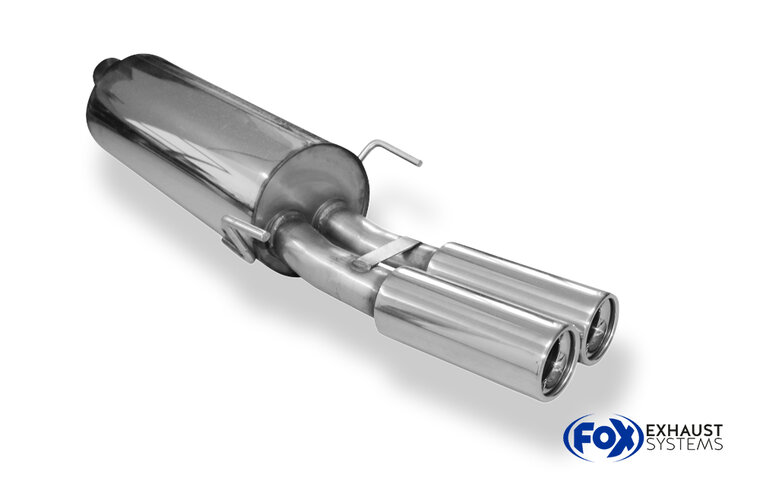 Fox Sportuitlaat Opel Astra G Coup&eacute; Turbo dubbele uitlaatdemper &Oslash;70mm - 2x80 Type 13