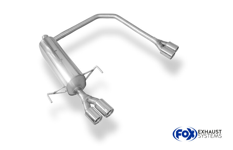 Fox Sportuitlaat Opel Astra H/ Astra H GTC Achterdemper, rechter/linker uitgang - 2x76 Type 13 rechts/links