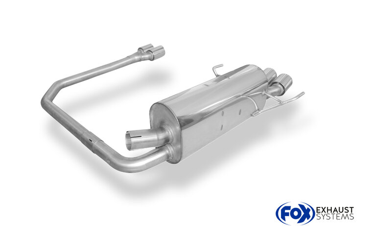 Fox Sportuitlaat Opel Astra H/ Astra H GTC Achterdemper, rechter/linker uitgang - 2x76 Type 13 rechts/links