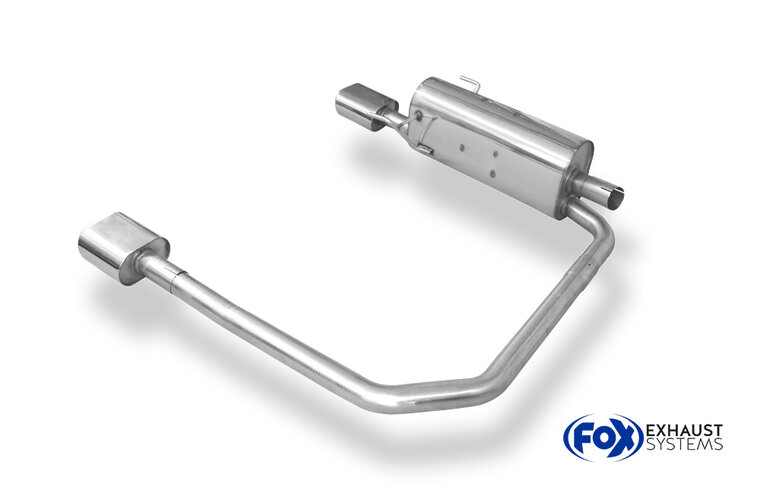 Fox Sportuitlaat Opel Astra H/ Astra H GTC Achterdemper, rechter/linker uitlaat - 135x80 Type 53 rechts/links
