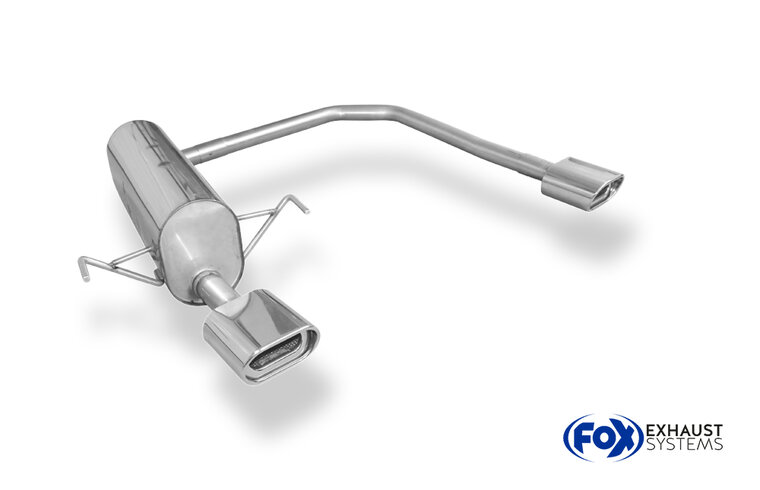 Fox Sportuitlaat Opel Astra H Caravan achterdemper, rechter/linker uitlaat, &Oslash;63,5 mm - 135x80 type 53 rechts/links