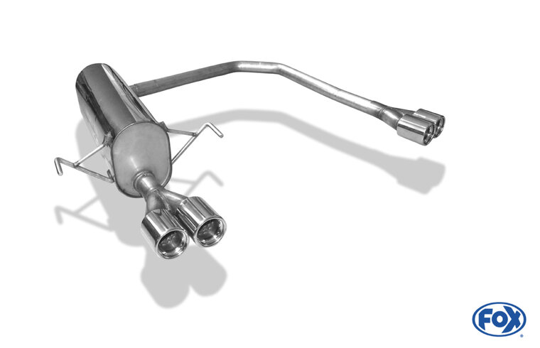 Fox Sportuitlaat Opel Astra H/ Astra H GTC Turbo Achterdemper Rechts/Links Uitlaat &Oslash;63,5mm - 2x76 Type 13 Rechts/Links
