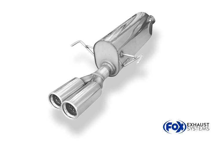 Fox Sportuitlaat Opel Astra H Caravan Turbo Achterdemper &Oslash;63,5 mm - 2x76 Type 13
