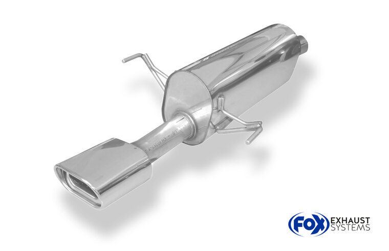 Fox Sportuitlaat Opel Astra H Caravan Turbo Achterdemper &Oslash;63,5 mm - 135x80 Type 53