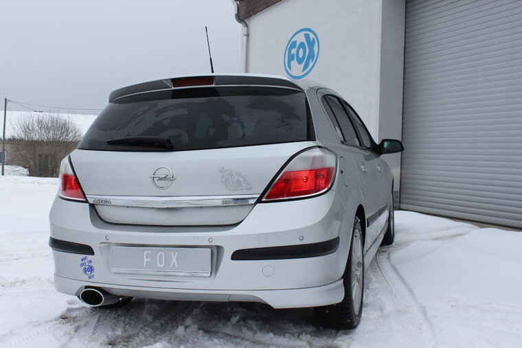Fox Sportuitlaat Opel Astra H/ Astra H GTC Turbo met uitsparing voor de achterdemper aan &eacute;&eacute;n zijde - 115x85 Type 32
