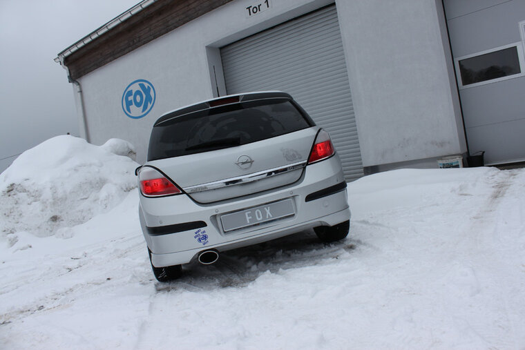 Fox Sportuitlaat Opel Astra H/ Astra H GTC Turbo met uitsparing voor de achterdemper aan &eacute;&eacute;n zijde - 115x85 Type 32
