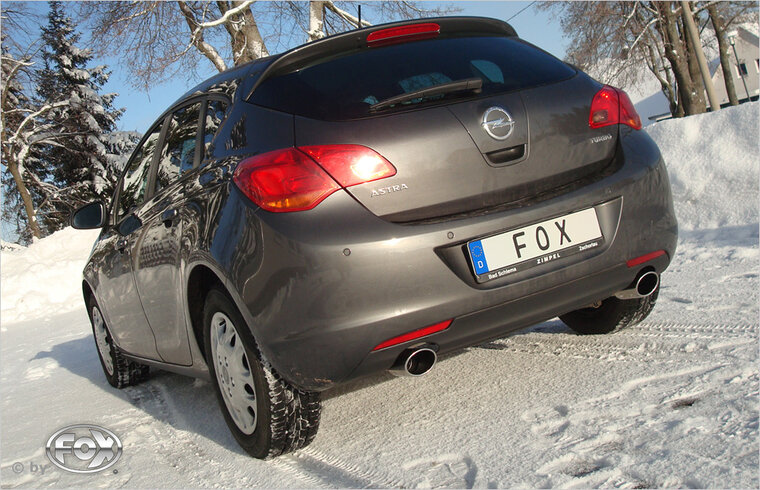 Fox Sportuitlaat Opel Astra J Sedan Achterdemper Dwarsuitlaat Rechts/Links - 115x85 Type 32 Rechts/Links