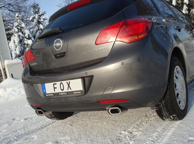 Fox Sportuitlaat Opel Astra J Sedan Achterdemper Dwarsuitlaat Rechts/Links - 135x80 Type 53 Rechts/Links