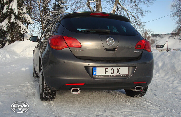 Fox Sportuitlaat Opel Astra J Sedan Achterdemper Dwarsuitlaat Rechts/Links - 135x80 Type 53 Rechts/Links