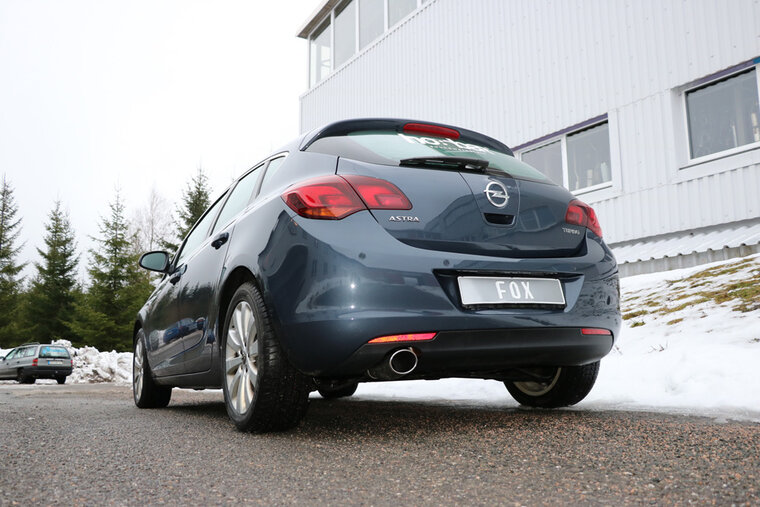 Fox Sportuitlaat Opel Astra J Sedan Achterdemper Dwarsuitlaat Links - 140x90 Type 32