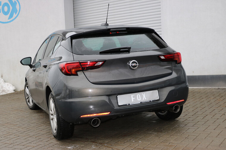 Fox Sportuitlaat Opel Astra K hatchback achterdemper, dwarsuitlaat rechts/links - 1x100 type 25 rechts/links