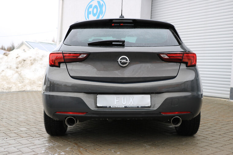 Fox Sportuitlaat Opel Astra K hatchback achterdemper, dwarsuitlaat rechts/links - 1x100 type 25 rechts/links