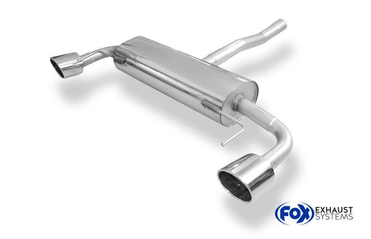 Fox Sportuitlaat Opel Astra K hatchback achterdemper, dwarsuitlaat rechts/links - 129x106 type 32 rechts/links