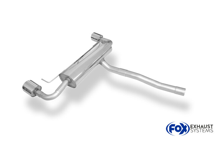 Fox Sportuitlaat Opel Astra K hatchback achterdemper, dwarsuitlaat rechts/links - 129x106 type 32 rechts/links