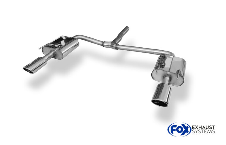 Fox Sportuitlaat Opel Astra K Sports Tourer achterdemper, rechter/linker uitlaat - 115x85 type 32 rechts/links