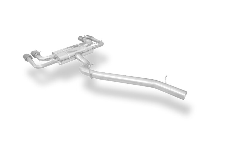 Fox Sportuitlaat Cupra Ateca/ Seat Ateca Cupra 4x4 - 5FP Half uitlaatsysteem vanaf katalysator - 2x106x71 Type 32 rechts/links zwart ge&euml;mailleerd - met 2 elektronische kleppen