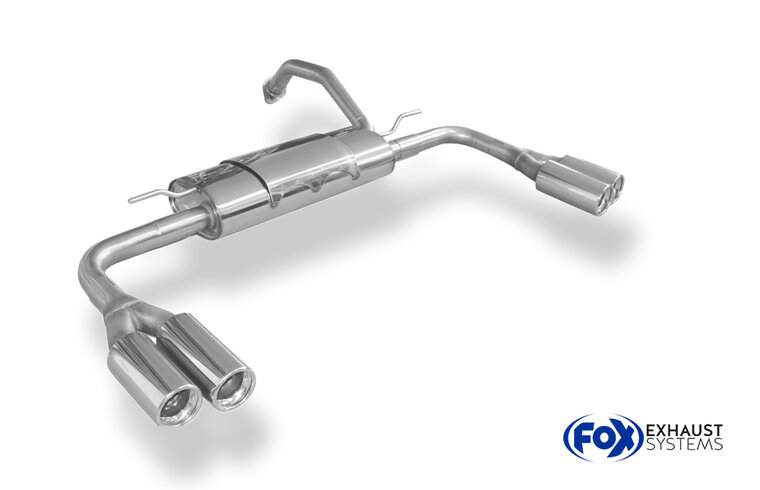 Fox Sportuitlaat Toyota Auris Benzine Achterdemper Rechts/Links - 2x80 Type 13 Rechts/Links