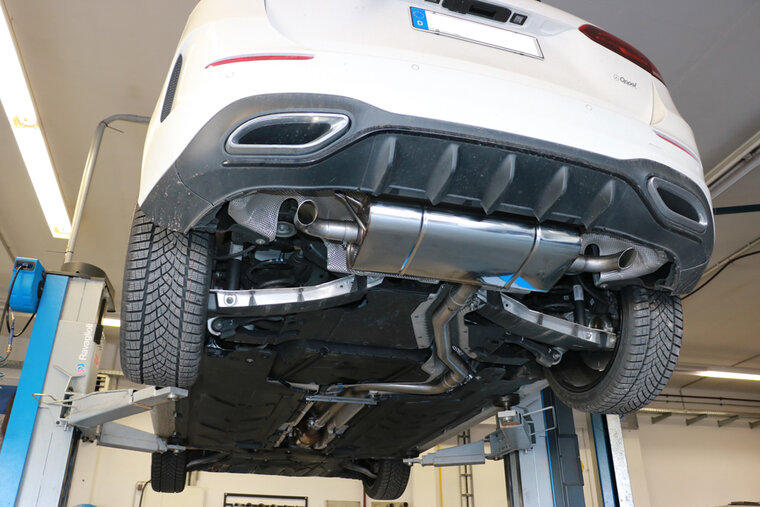 Fox Sportuitlaat Mercedes B-Klasse - 247 Achterdemper dwarsuitgang rechts/links